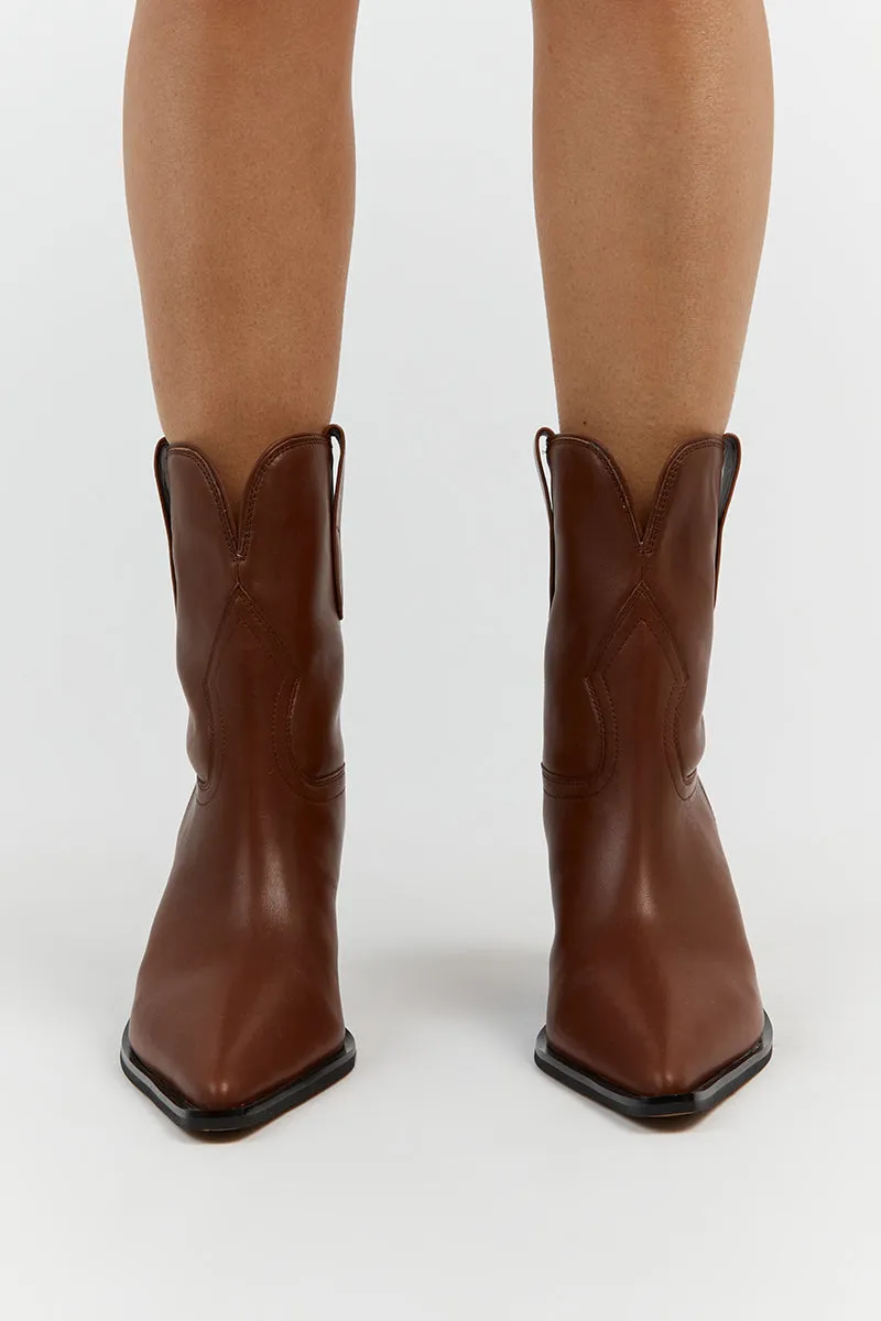 ALIAS MAE MARTHA MOCHA LEATHER BOOT sold by Dissh product image thumbnail 3