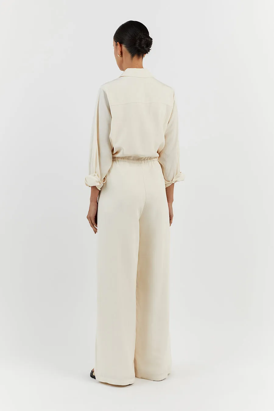 LARS CREAM TENCEL JUMPSUIT sold by Dissh product image thumbnail 4