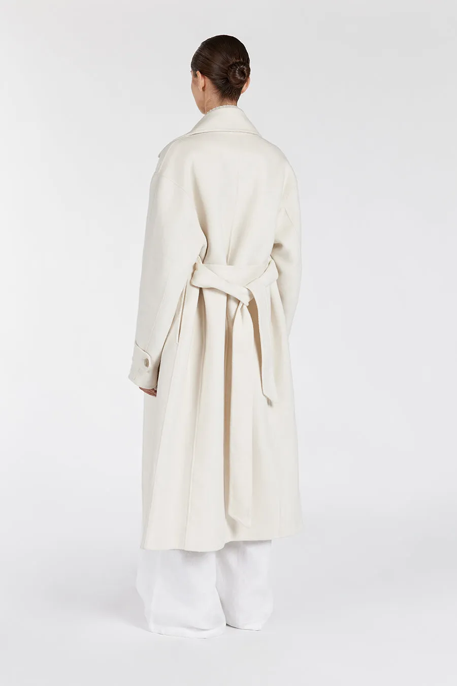 MILES CREAM OVERSIZED WOOL WRAP COAT sold by Dissh product image thumbnail 4