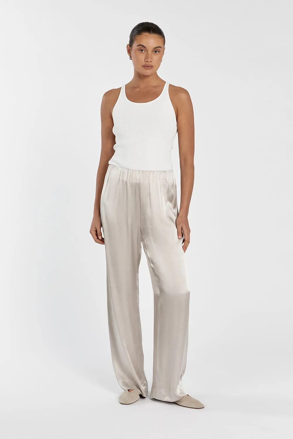 EVE CHALK SATIN PANT sold by Dissh product image thumbnail 2