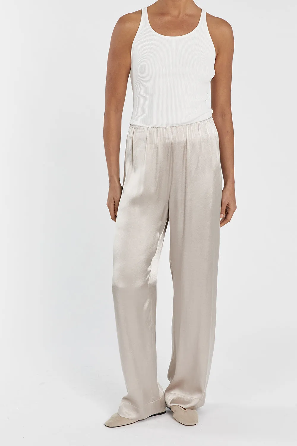 EVE CHALK SATIN PANT sold by Dissh product image thumbnail 3