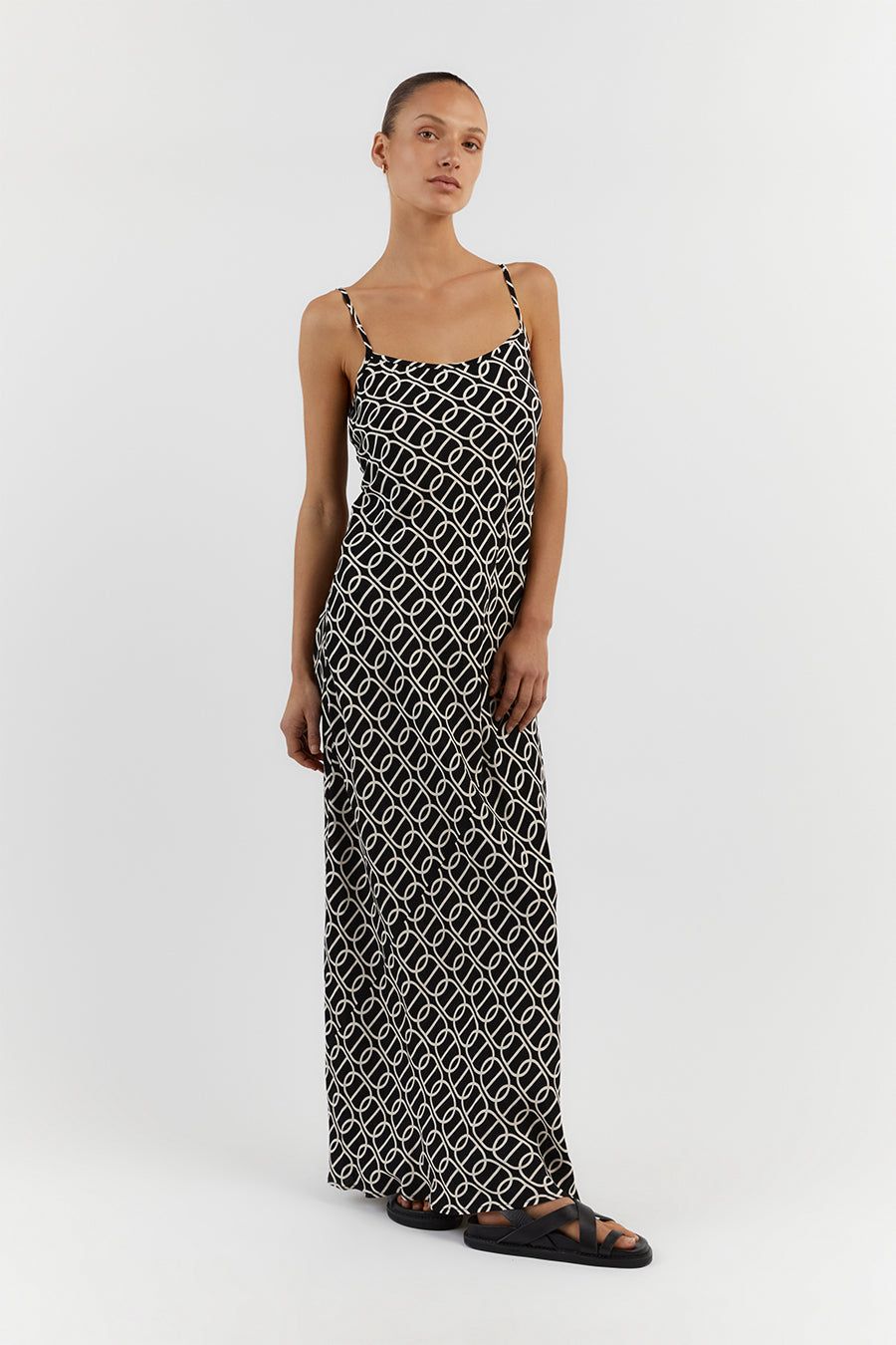 IZZIE CHAIN SCOOP SLIP MAXI DRESS sold by Dissh product image thumbnail 3