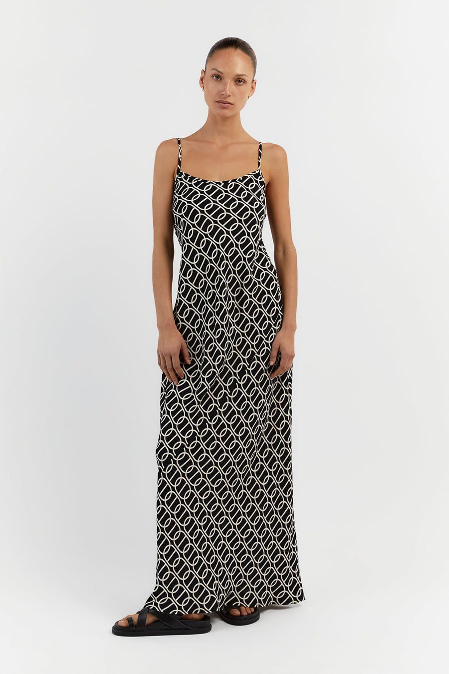 IZZIE CHAIN SCOOP SLIP MAXI DRESS sold by Dissh
