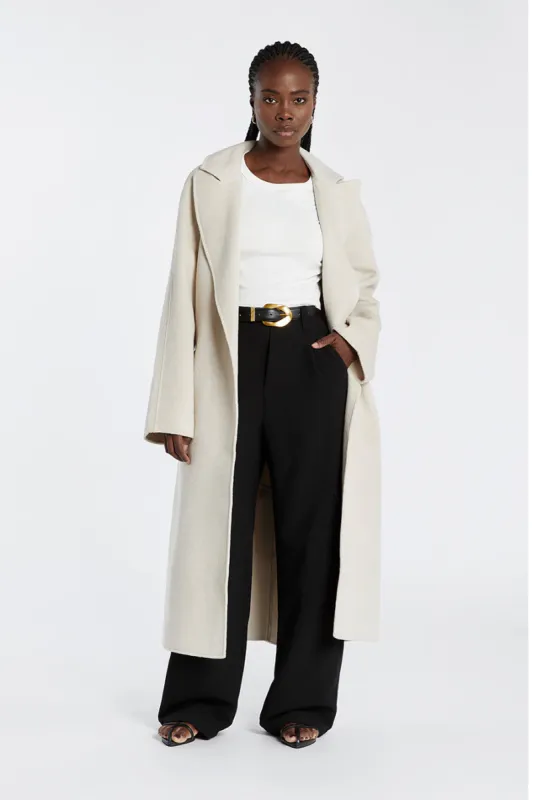 MATILDA BONE WOOL FELT COAT sold by Dissh