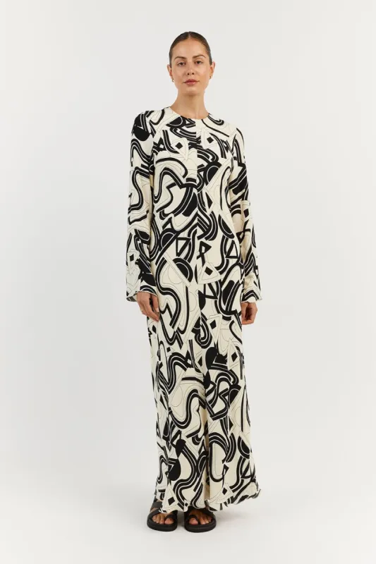 LAYTON CREAM SLEEVED DRESS sold by Dissh