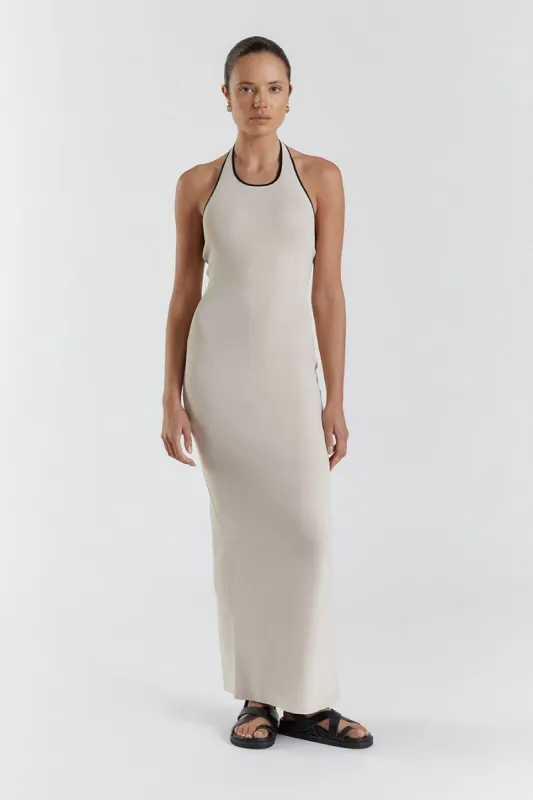 KARLIE STONE BIND HALTER KNIT DRESS Parallel