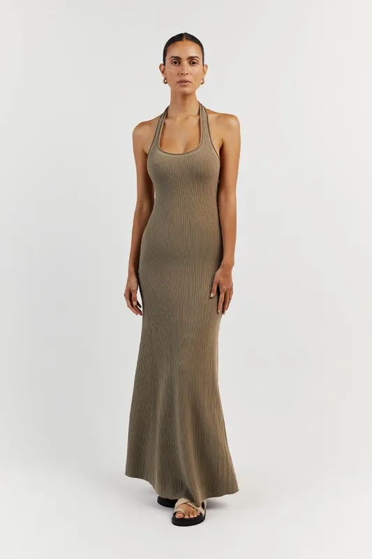EDDISON MOSS KNIT MIDI DRESS sold by Dissh