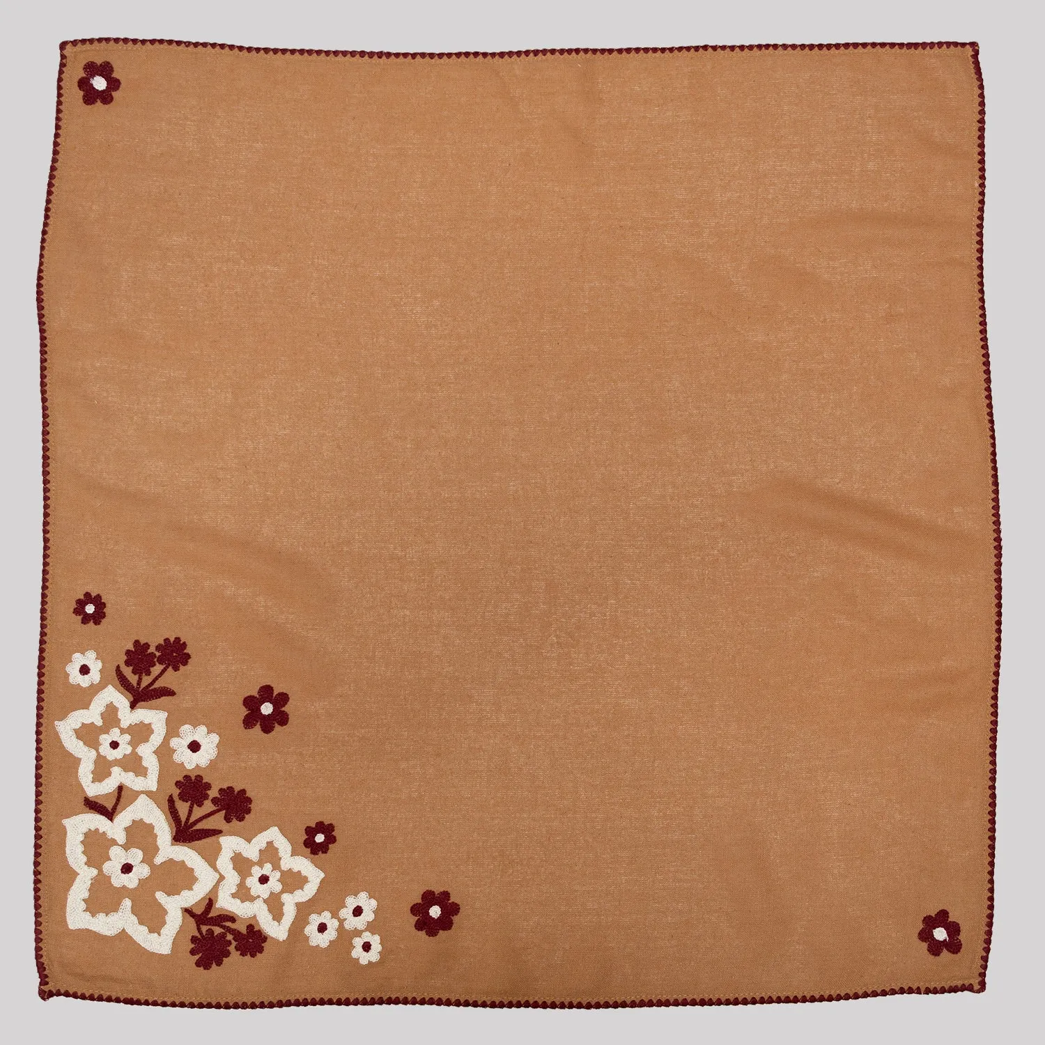 Chainstitch Silk Noil Bandana | Caramel Field sold by Last Chance Textiles product image thumbnail 2