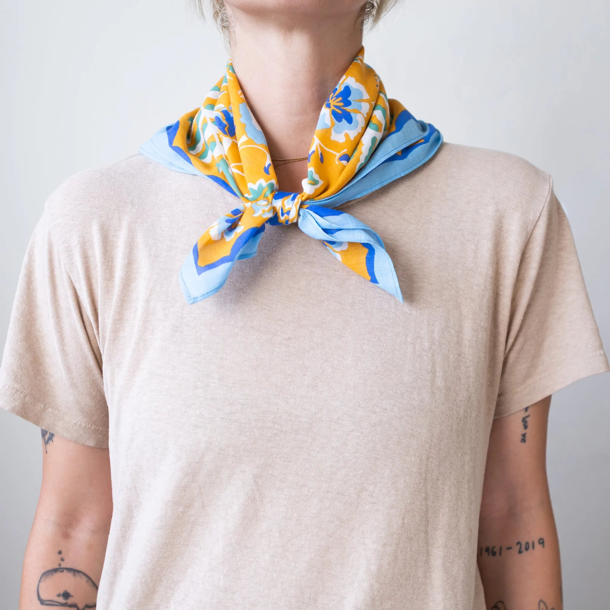 Cotton Wildwood Bandana | Marigold sold by Last Chance Textiles product image thumbnail 5