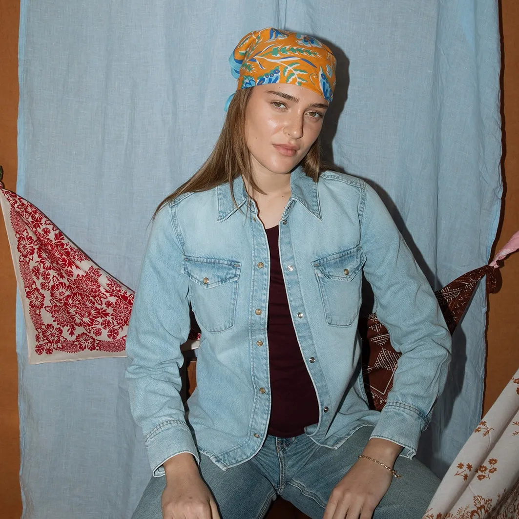 Cotton Wildwood Bandana | Marigold sold by Last Chance Textiles product image thumbnail 2