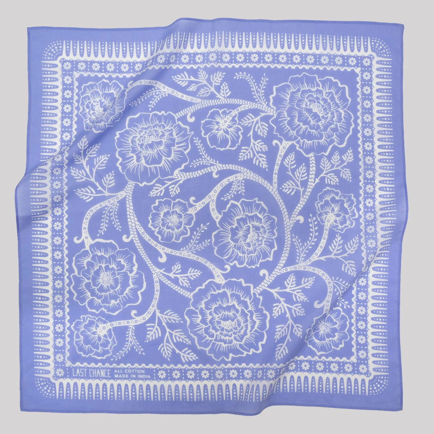 Cotton Ramble Bandana | Periwinkle (PRE-ORDER FEBRUARY DELIVERY) sold by Last Chance Textiles product image thumbnail 4