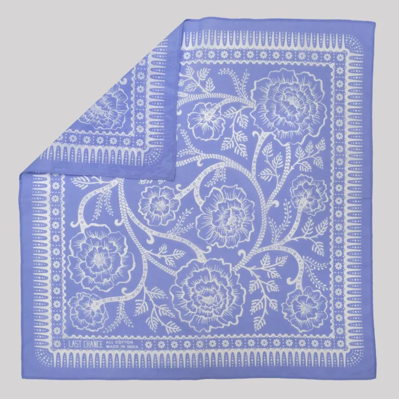 Cotton Ramble Bandana | Periwinkle (PRE-ORDER FEBRUARY DELIVERY) sold by Last Chance Textiles