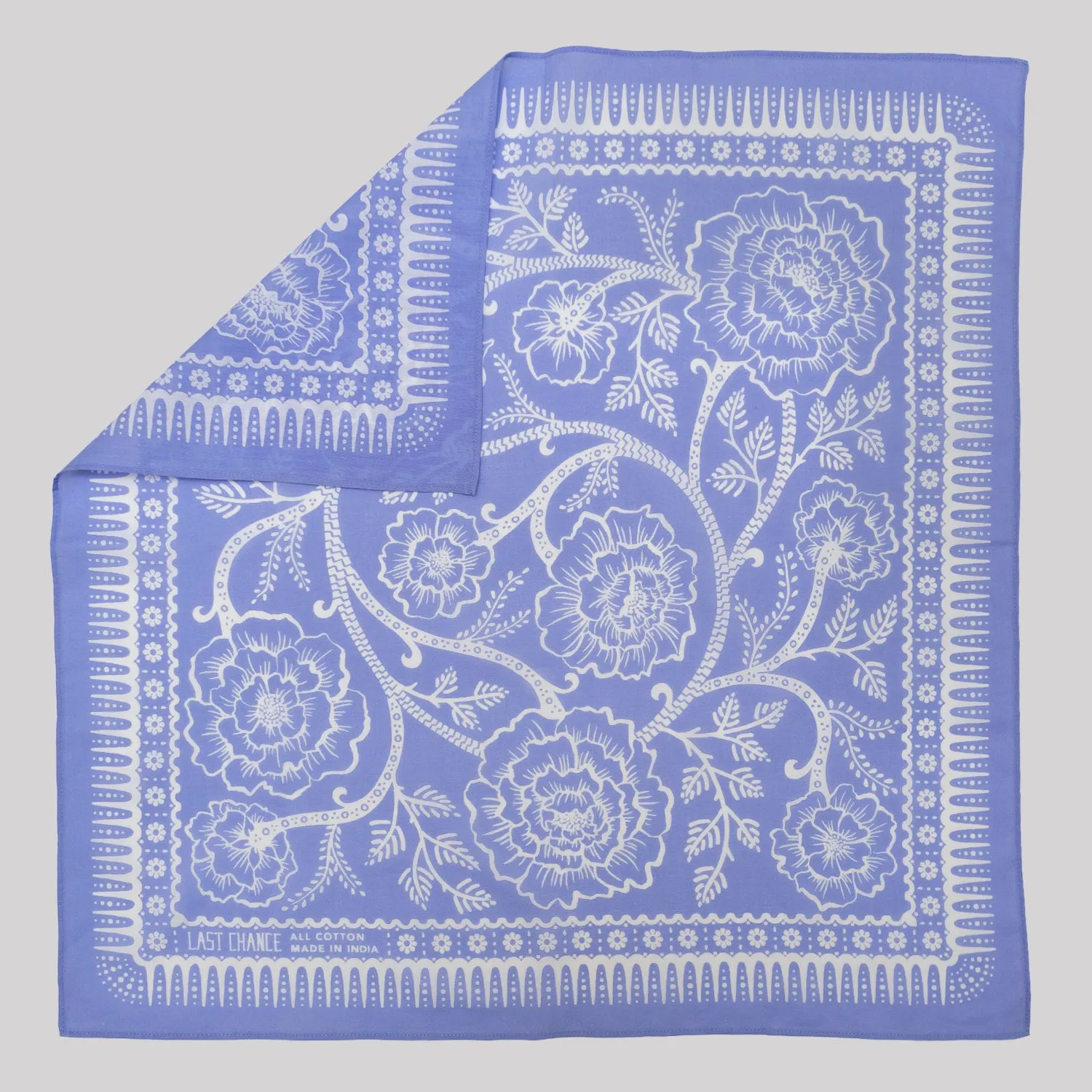 Cotton Ramble Bandana | Periwinkle (PRE-ORDER FEBRUARY DELIVERY) sold by Last Chance Textiles