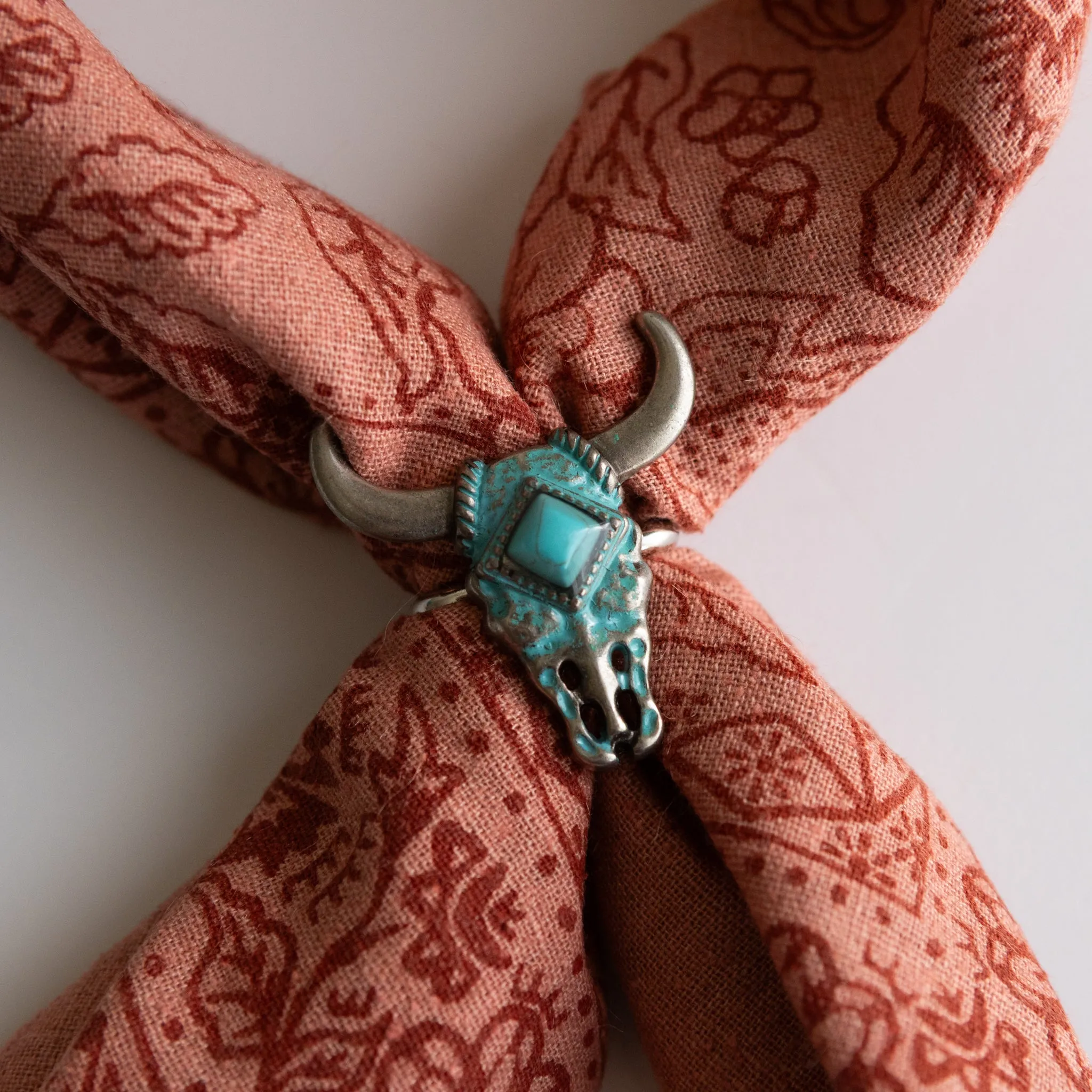 Concho Scarf Slide | Cow Skull sold by Last Chance Textiles