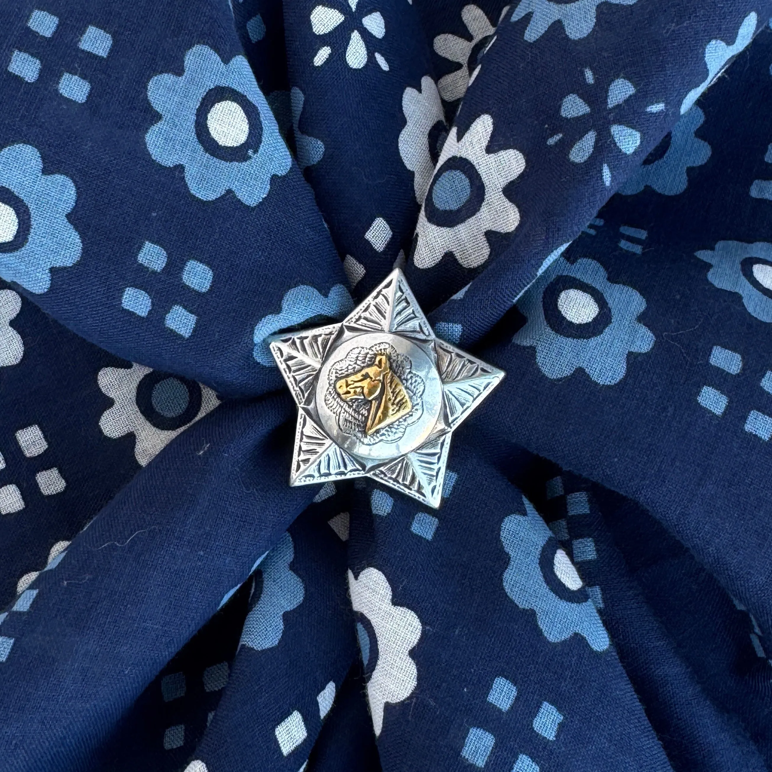 Concho Scarf Slide | Cavalry Star sold by Last Chance Textiles