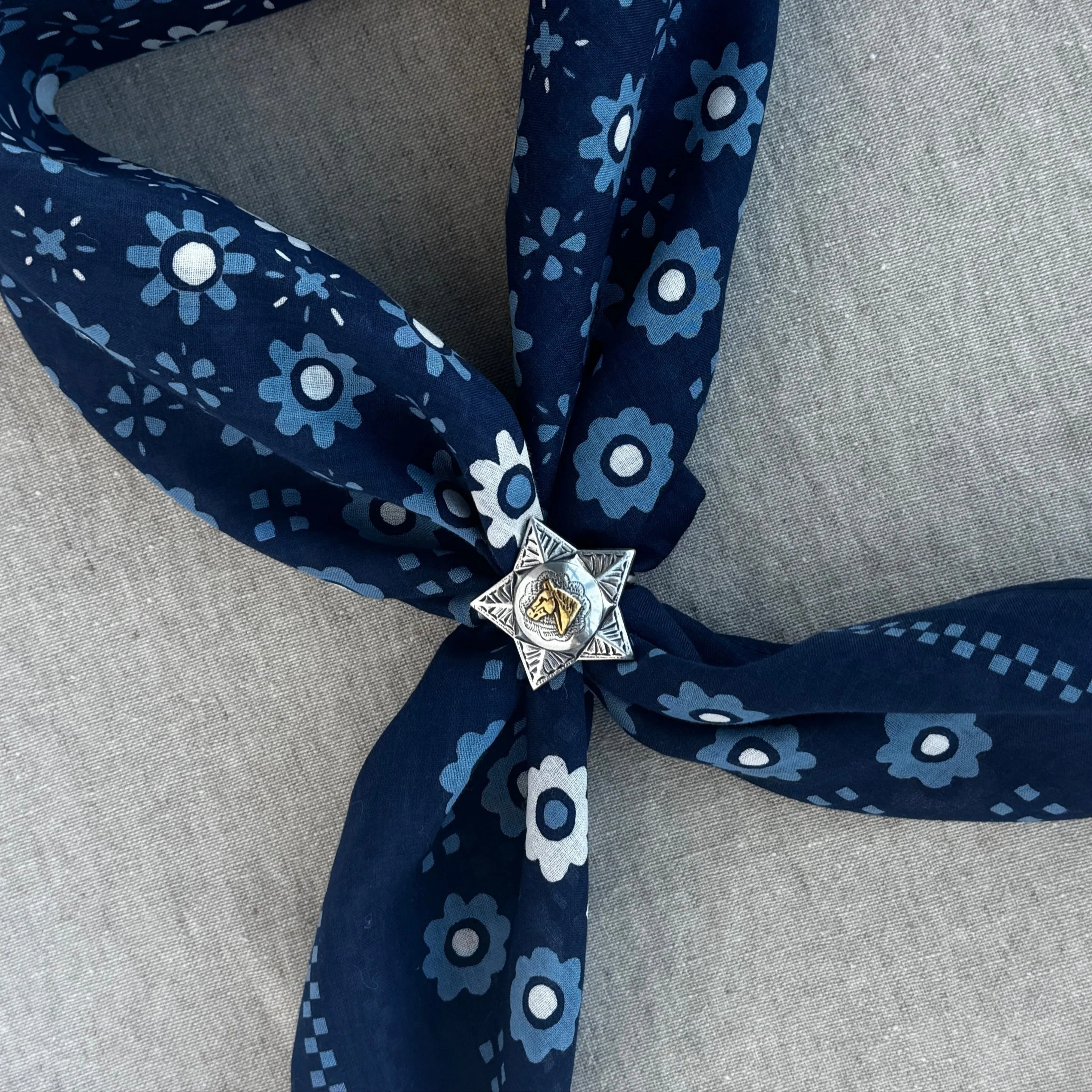 Concho Scarf Slide | Cavalry Star sold by Last Chance Textiles product image thumbnail 3