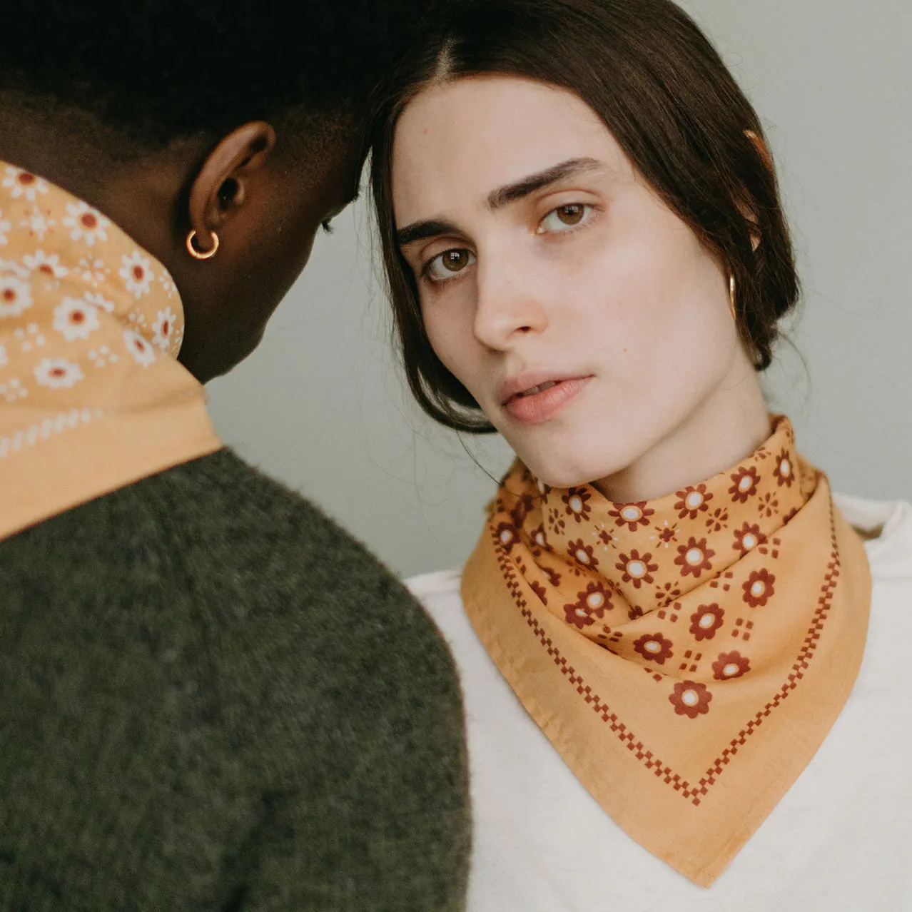 Cotton Switcheroo Bandana | Honey sold by Last Chance Textiles product image thumbnail 2