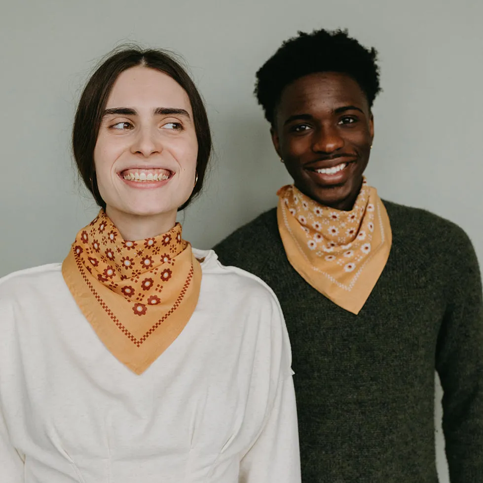 Cotton Switcheroo Bandana | Honey sold by Last Chance Textiles product image thumbnail 5