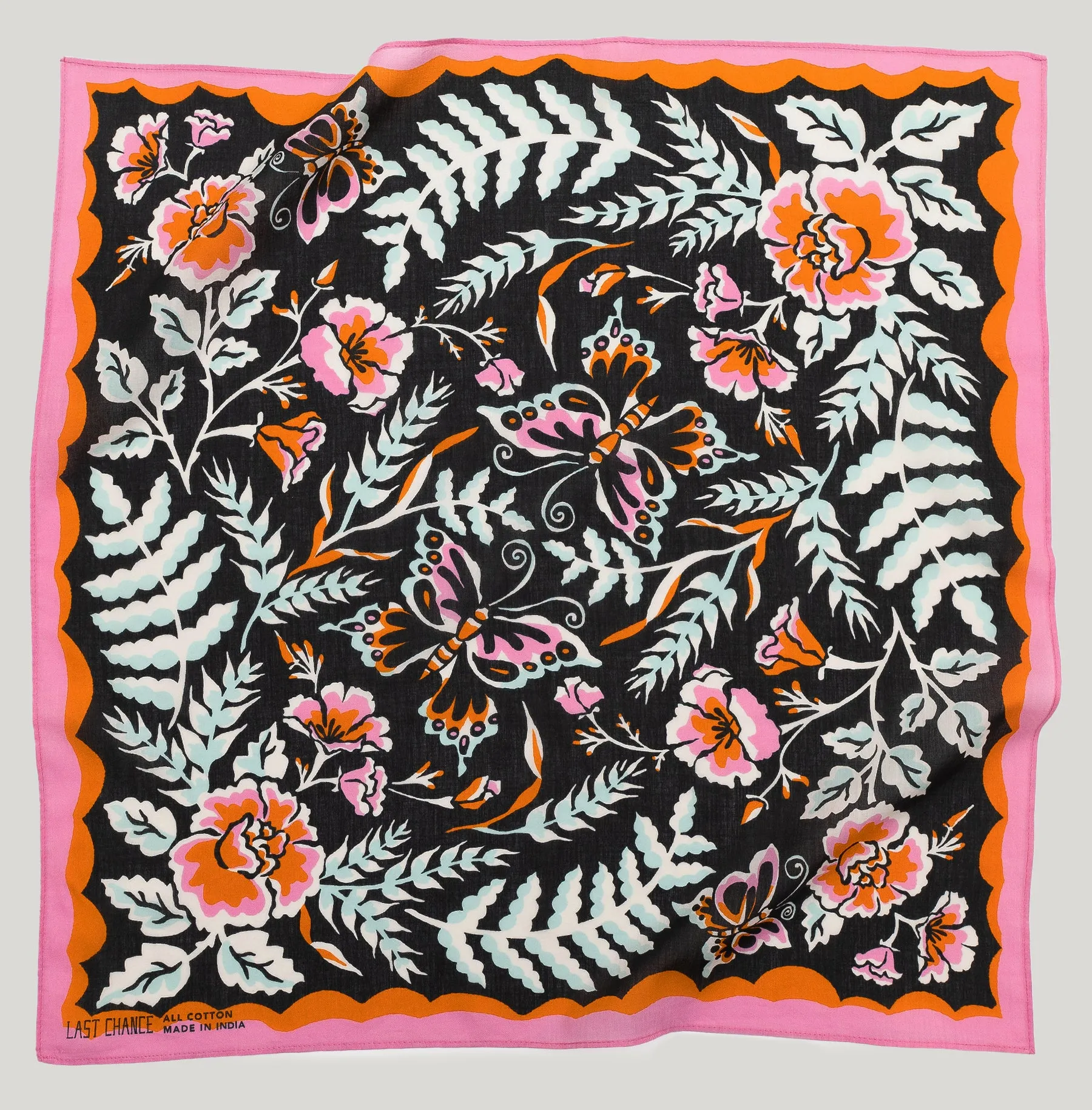 Cotton Wildwood Bandana | Licorice sold by Last Chance Textiles product image thumbnail 5