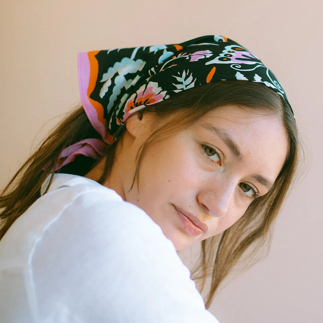 Cotton Wildwood Bandana | Licorice sold by Last Chance Textiles product image thumbnail 4
