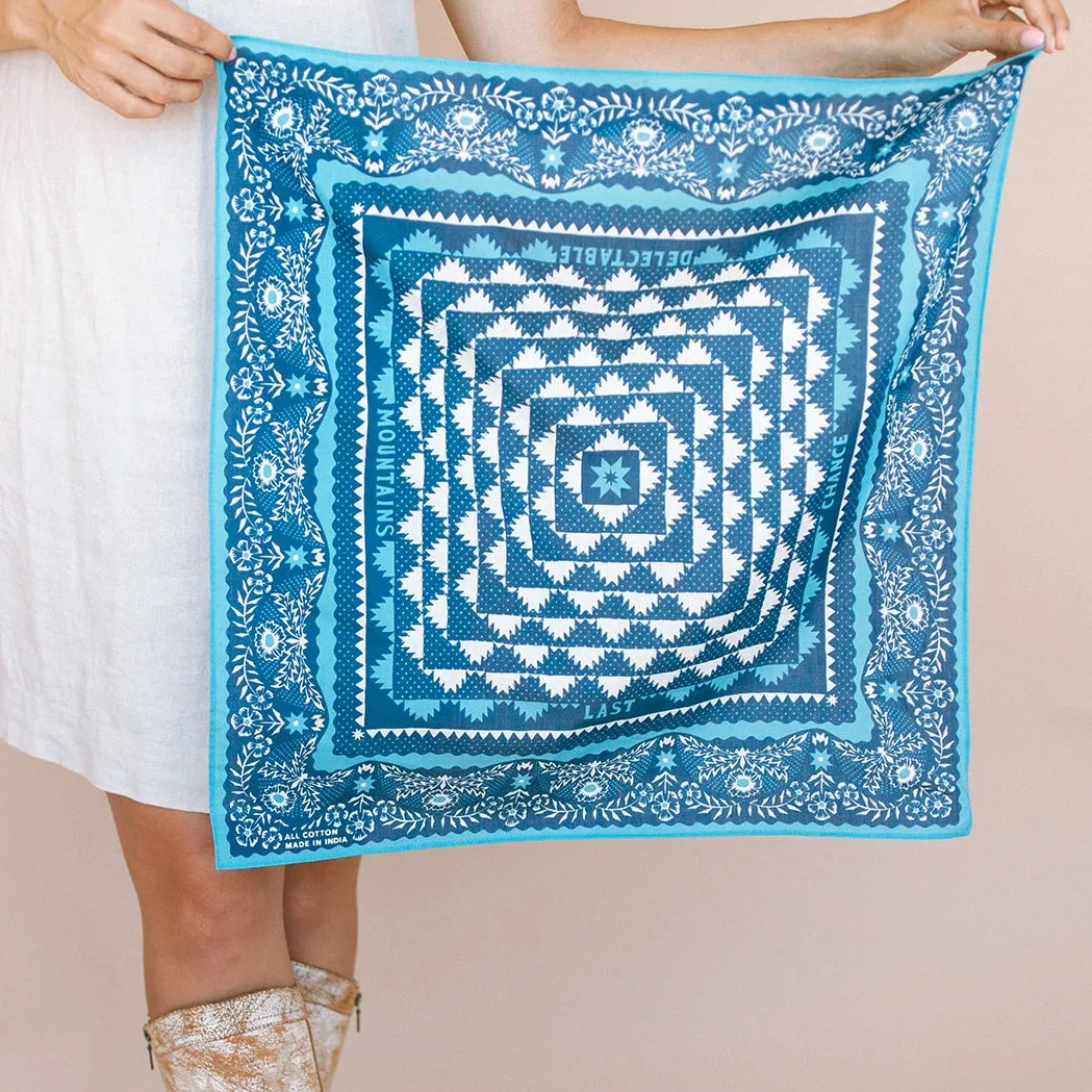 Cotton Mountains Bandana | Navy sold by Last Chance Textiles product image thumbnail 4