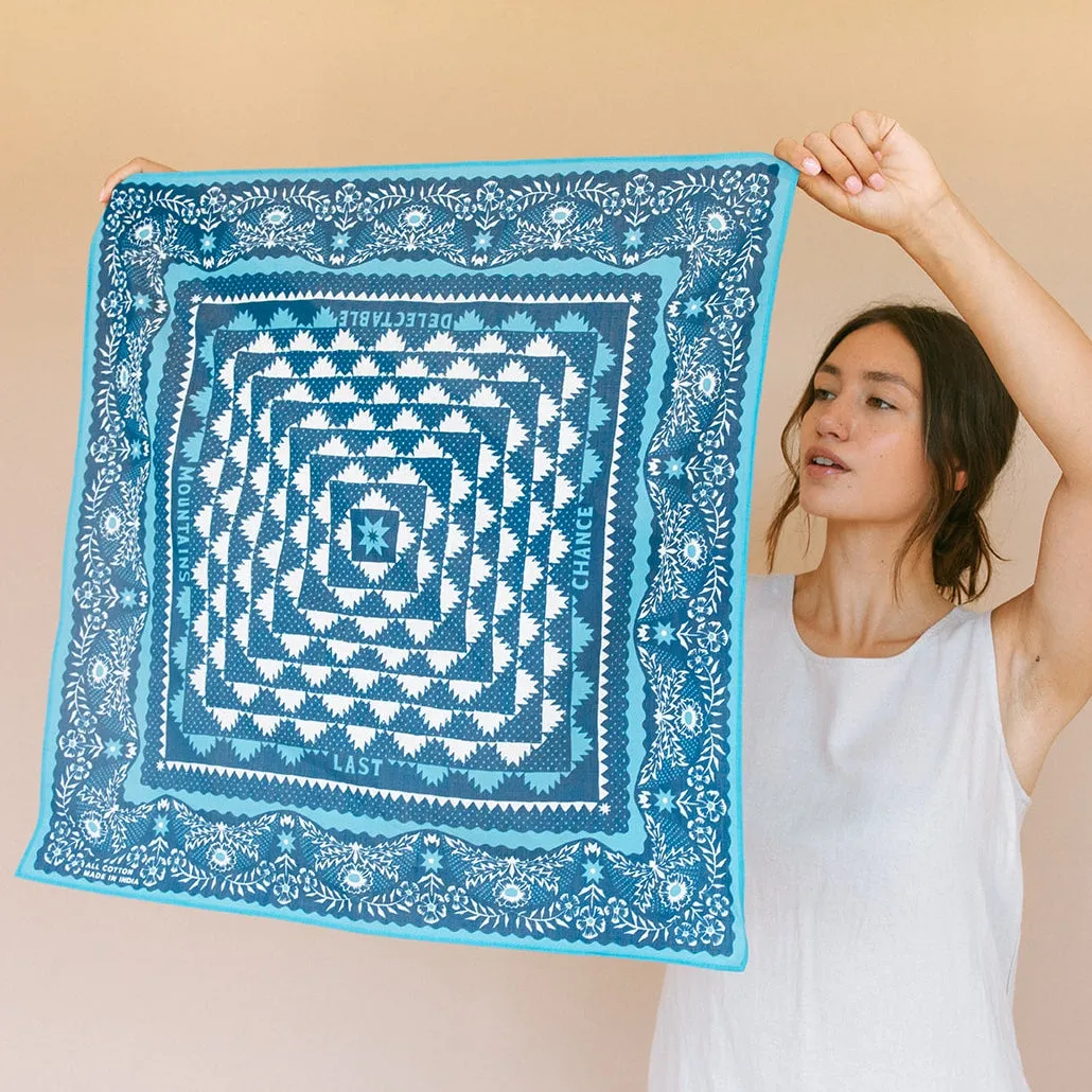 Cotton Mountains Bandana | Navy sold by Last Chance Textiles product image thumbnail 5