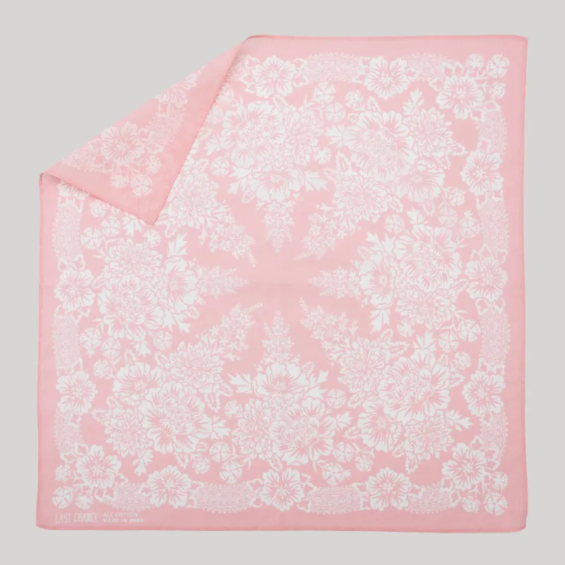Cotton Blossom Bandana | Shell Pink sold by Last Chance Textiles