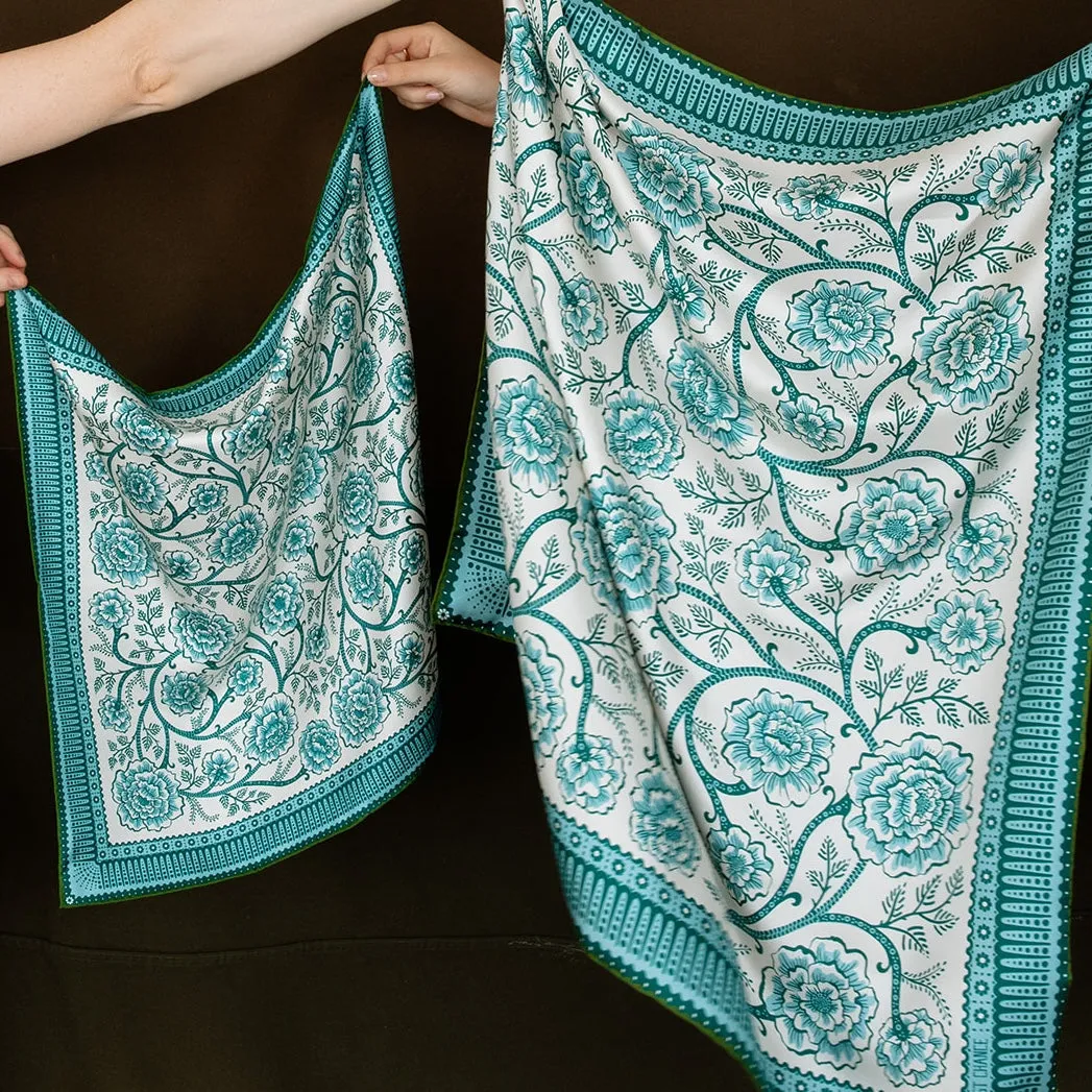 Silk Twill Scarf - Ramble in Sage sold by Last Chance Textiles product image thumbnail 5