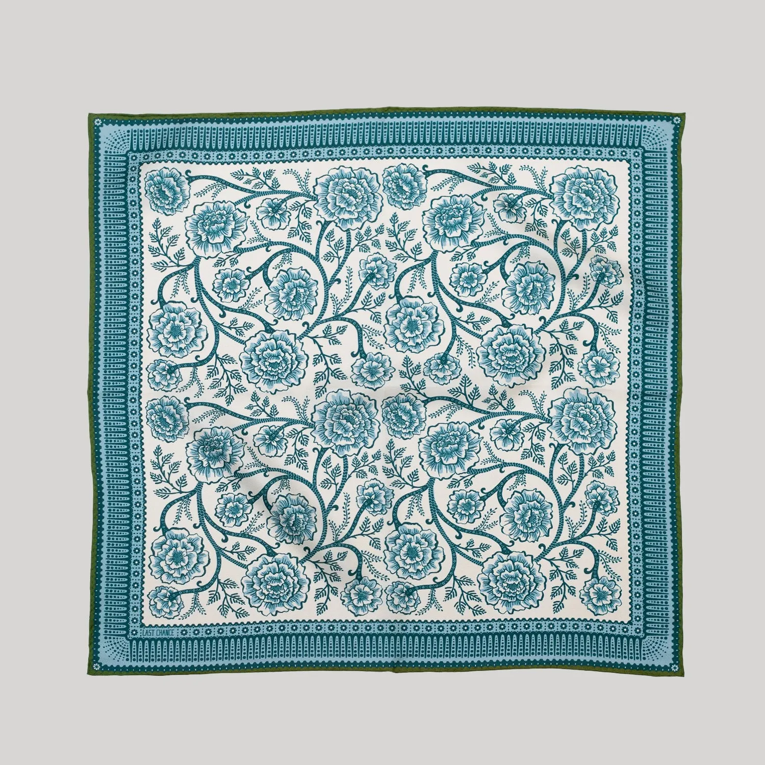 Silk Twill Scarf - Ramble in Sage sold by Last Chance Textiles