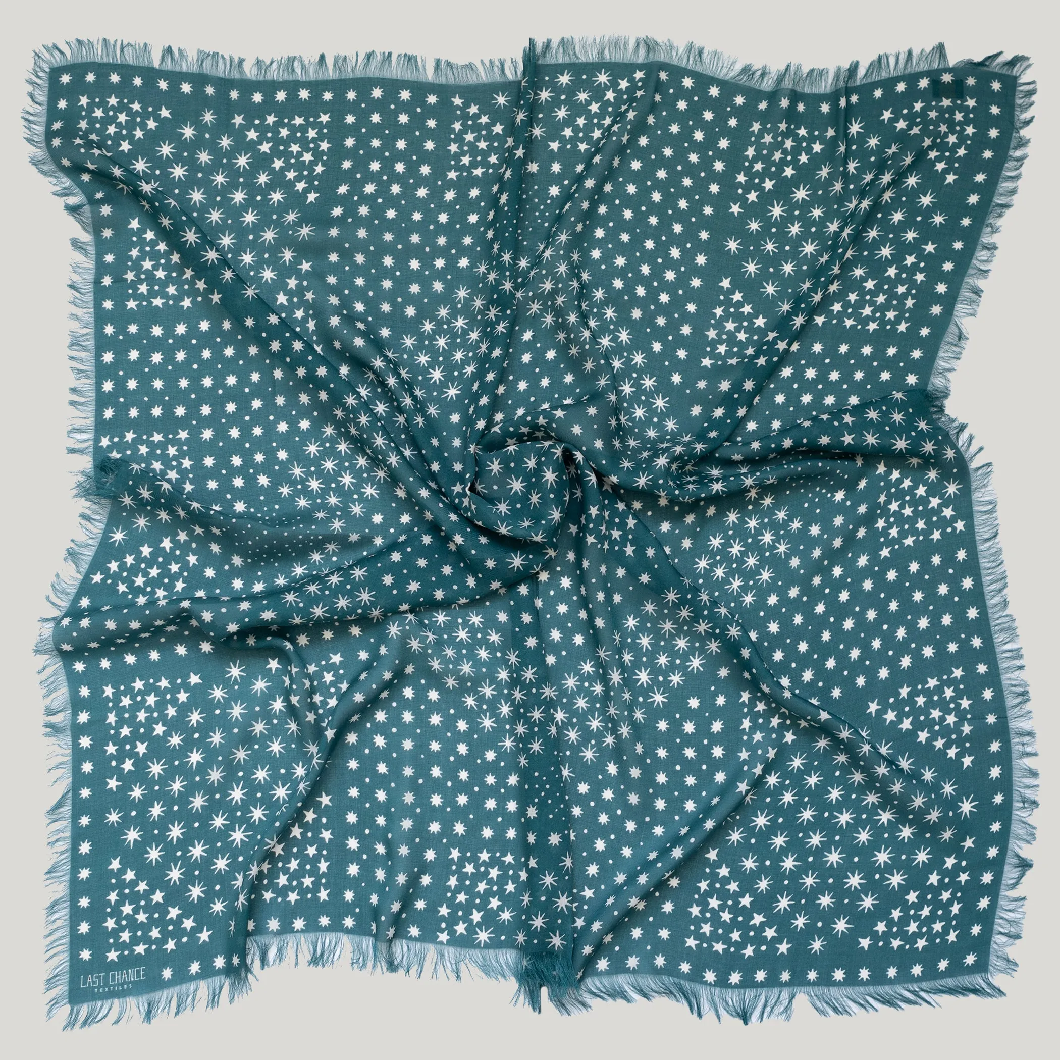 Big Honcho Bandana - Starry in Teal sold by Last Chance Textiles product image thumbnail 3