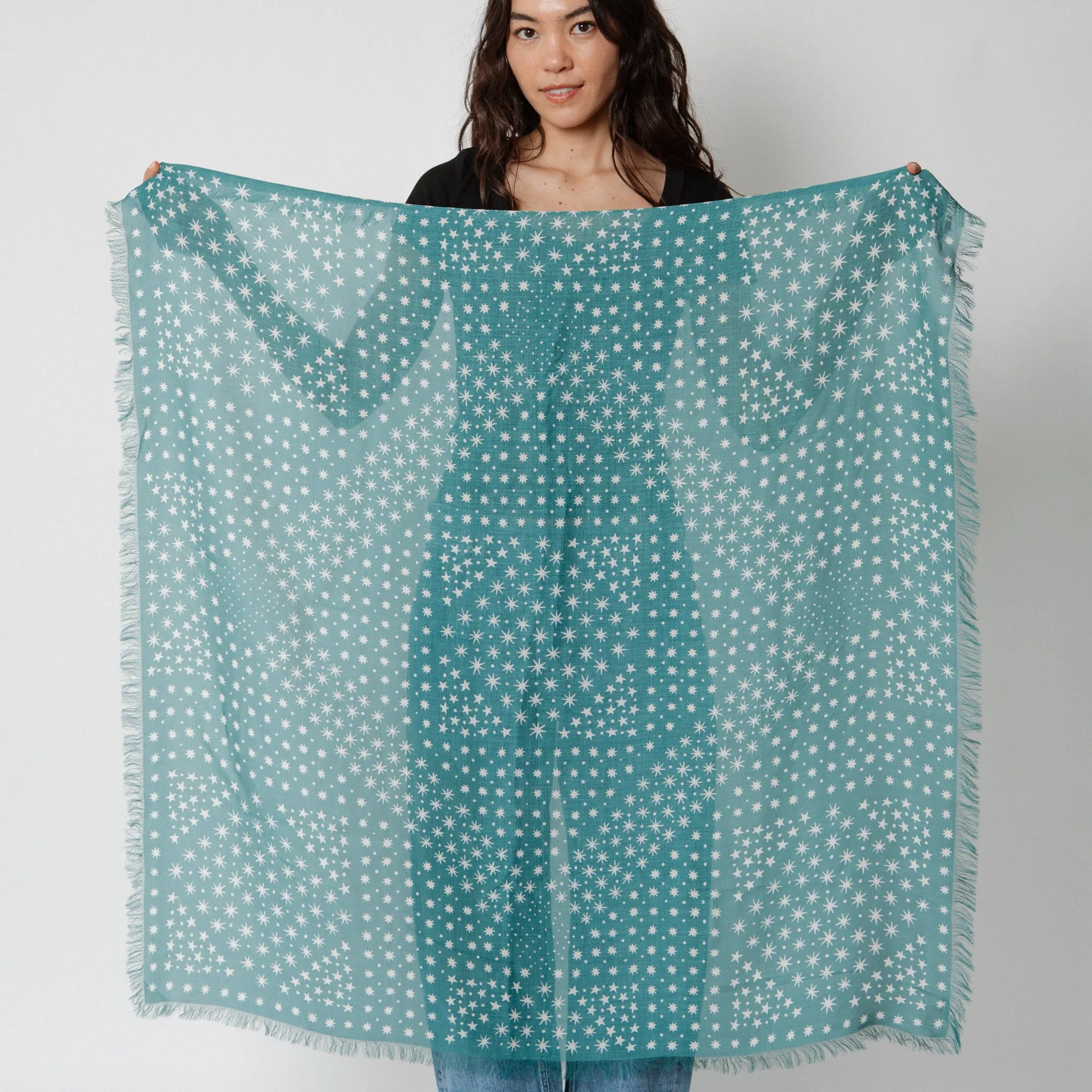 Big Honcho Bandana - Starry in Teal sold by Last Chance Textiles