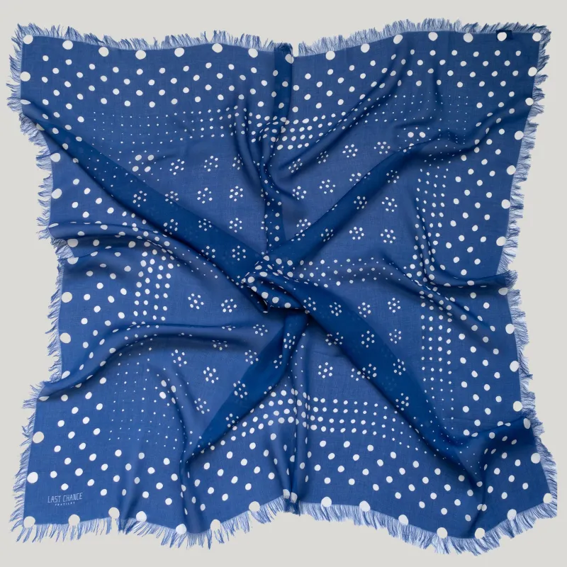 Big Honcho Bandana - Dot in Azure sold by Last Chance Textiles