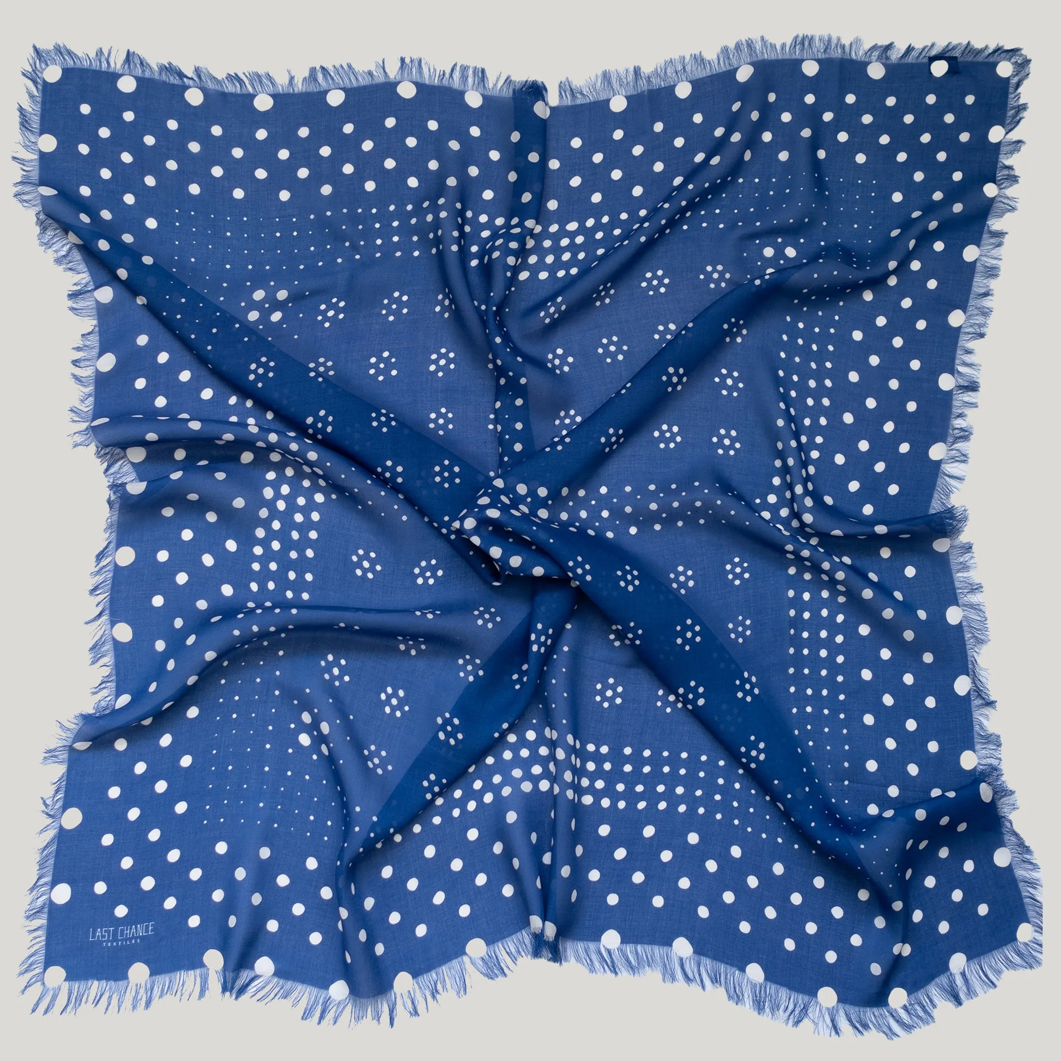 Big Honcho Bandana - Dot in Azure sold by Last Chance Textiles