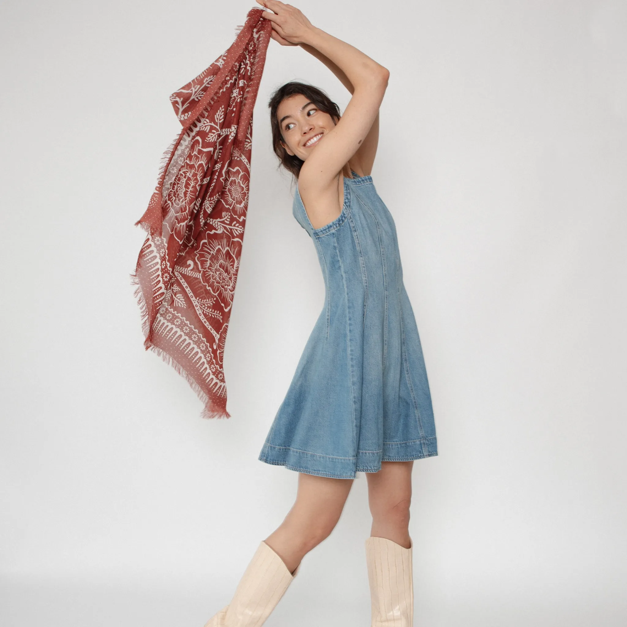 Big Honcho Bandana - Ramble in Brick sold by Last Chance Textiles product image thumbnail 4