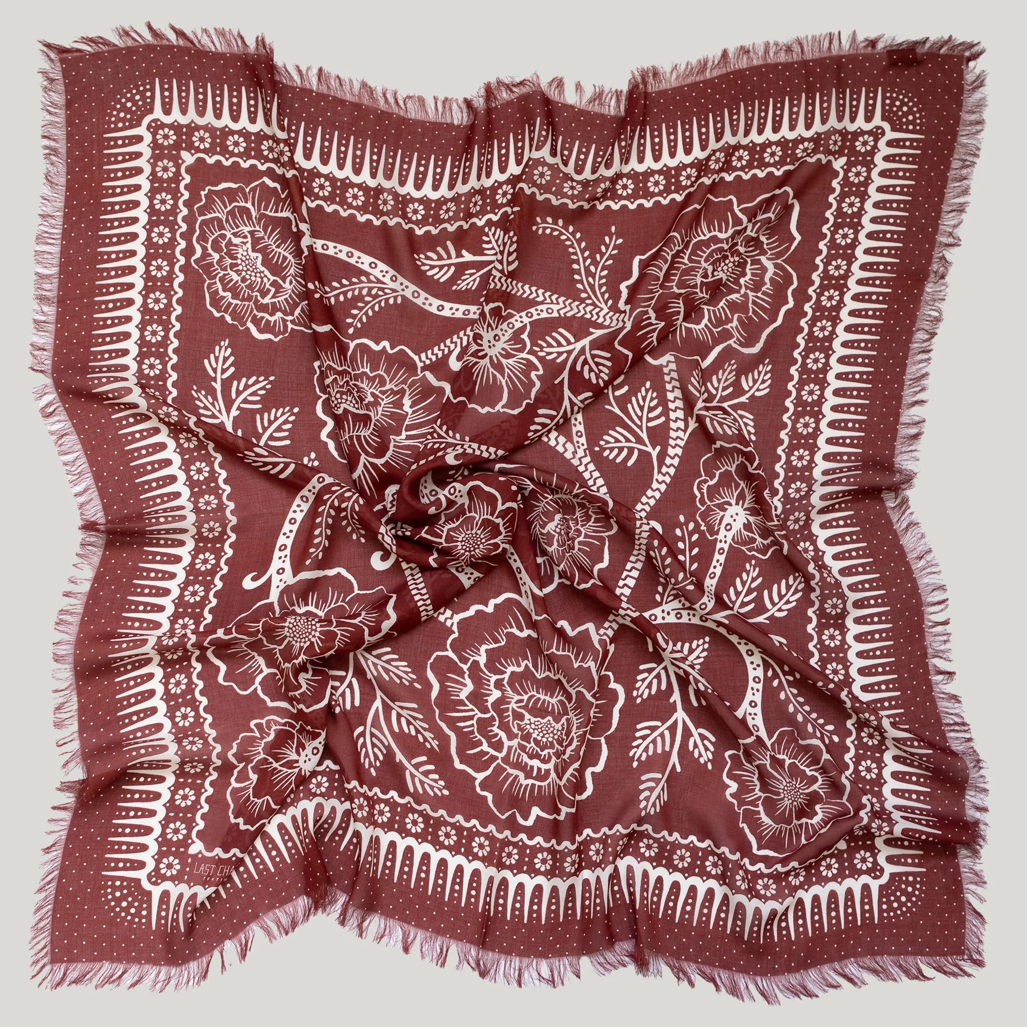 Big Honcho Bandana - Ramble in Brick sold by Last Chance Textiles product image thumbnail 5