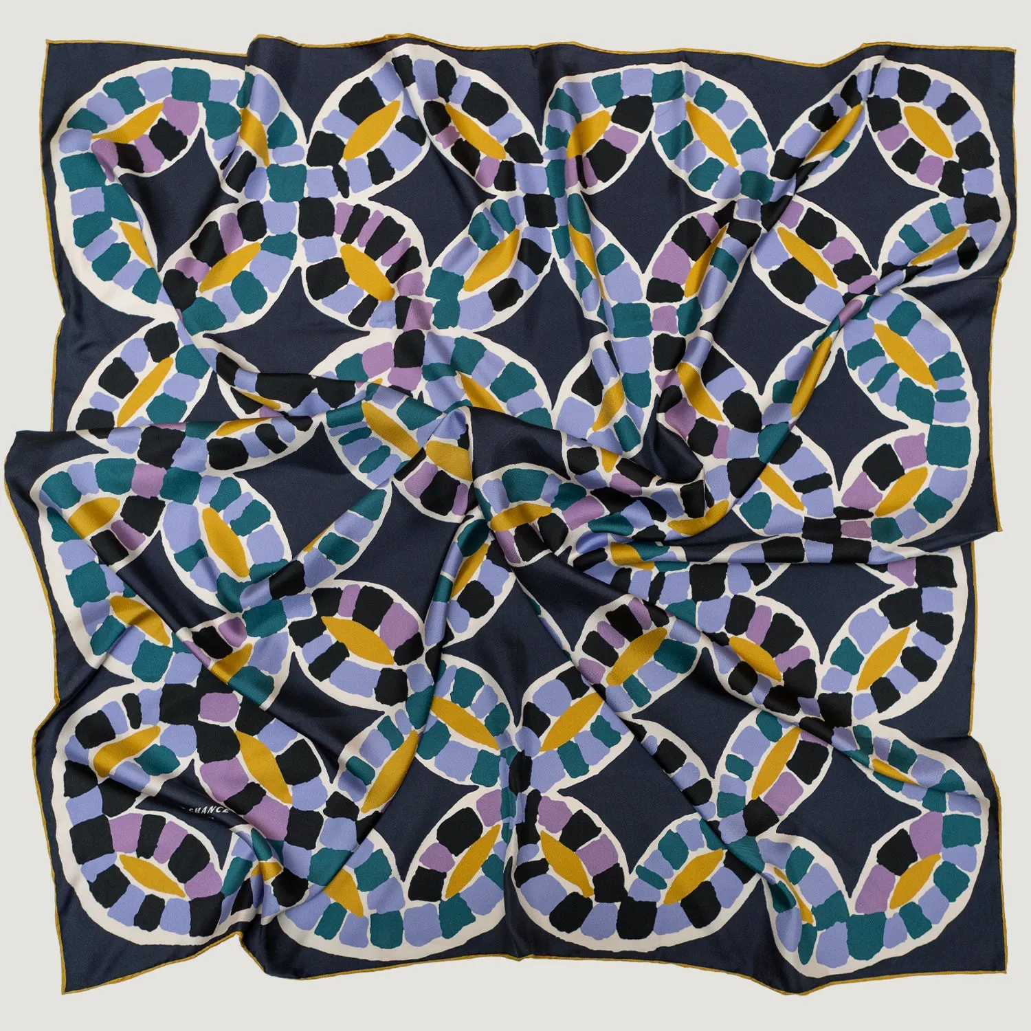 Twofer Silk Scarf - Rings Quilt sold by Last Chance Textiles product image thumbnail 5