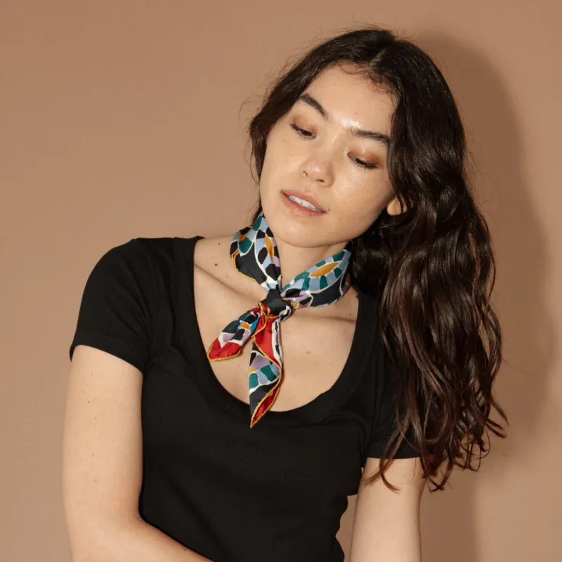 Twofer Silk Scarf - Rings Quilt sold by Last Chance Textiles