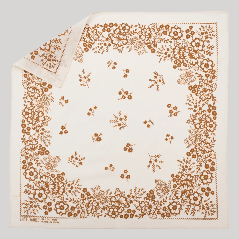 Cotton Field Bandana | Almond sold by Last Chance Textiles