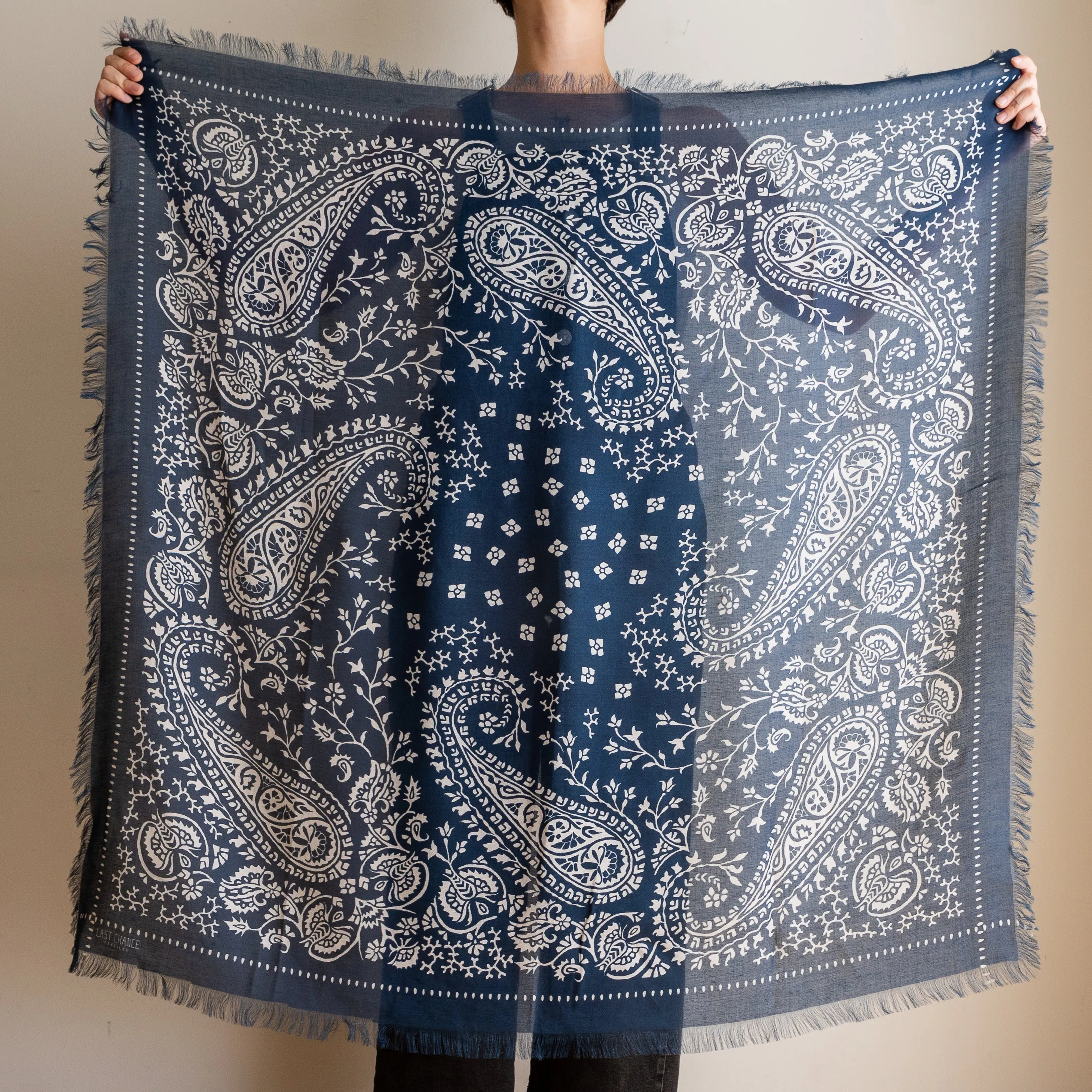 Big Honcho Bandana - Paisley in Navy sold by Last Chance Textiles product image thumbnail 3