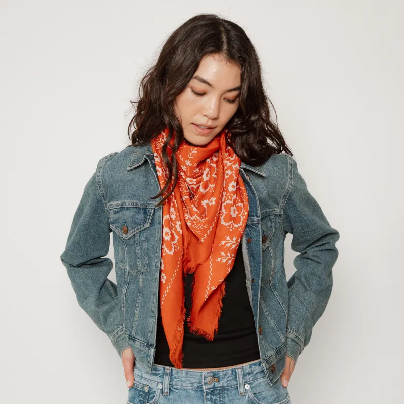 Big Honcho Bandana - Field in Chili sold by Last Chance Textiles