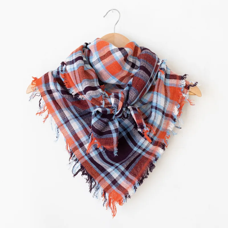 Khadi Cowboy Scarf - Ansell in Ruby sold by Last Chance Textiles