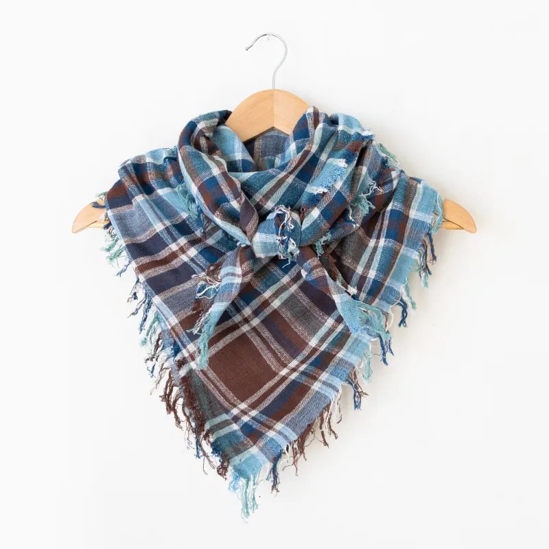 Khadi Cowboy Scarf - Ansell in Jade made by Last Chance Textiles