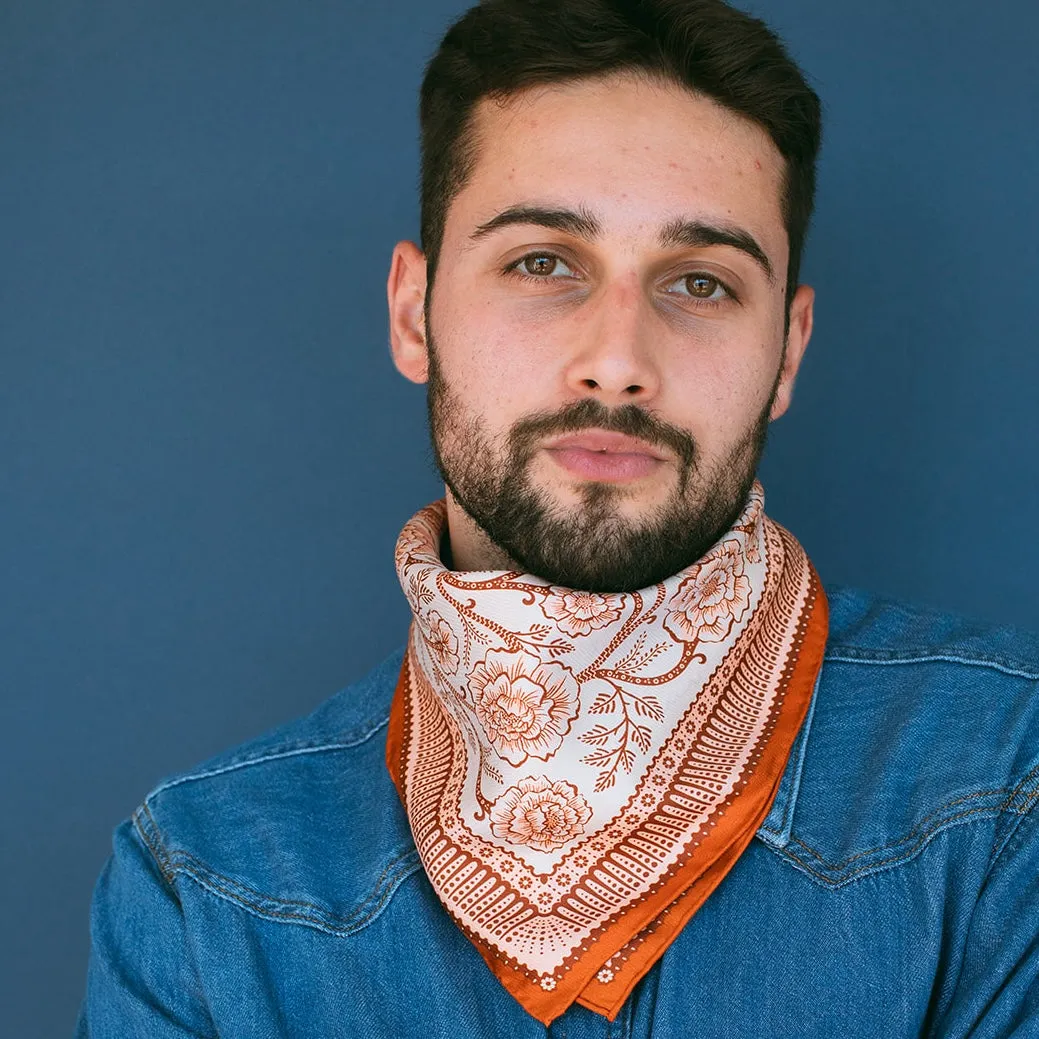 Silk Twill Scarf - Ramble in Sandstone sold by Last Chance Textiles product image thumbnail 5