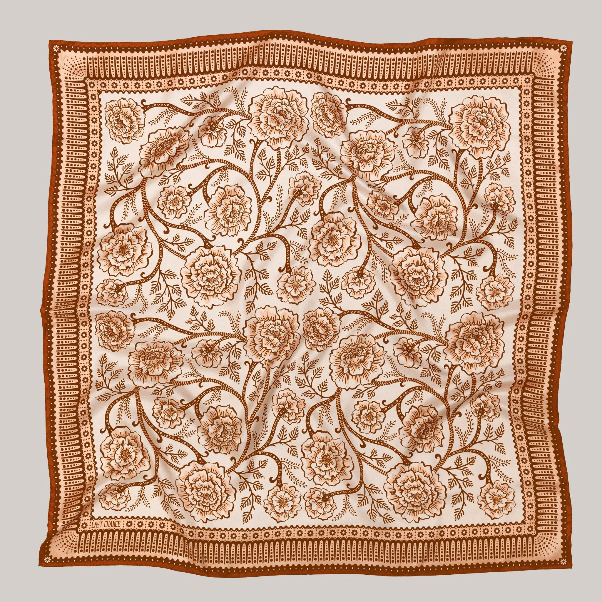 Silk Twill Scarf - Ramble in Sandstone sold by Last Chance Textiles