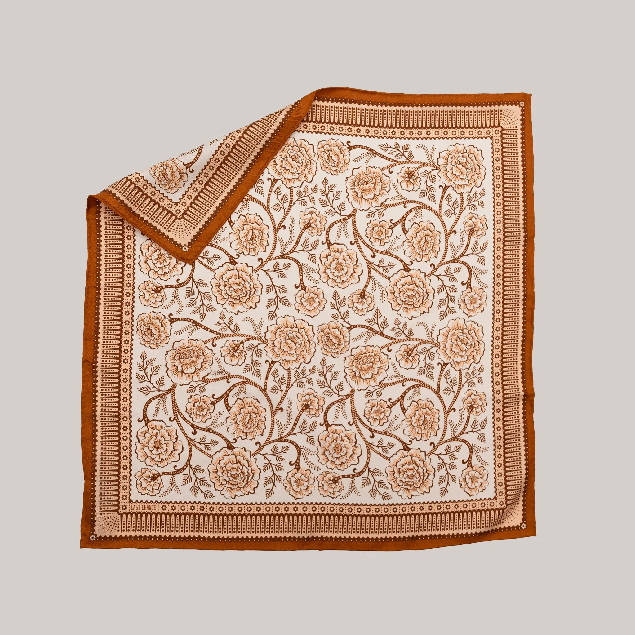 Silk Twill Scarf - Ramble in Sandstone sold by Last Chance Textiles product image thumbnail 3