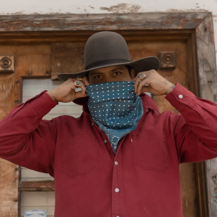 Silk Twill Scarf - Daisy in Denim Blue sold by Last Chance Textiles product image thumbnail 2