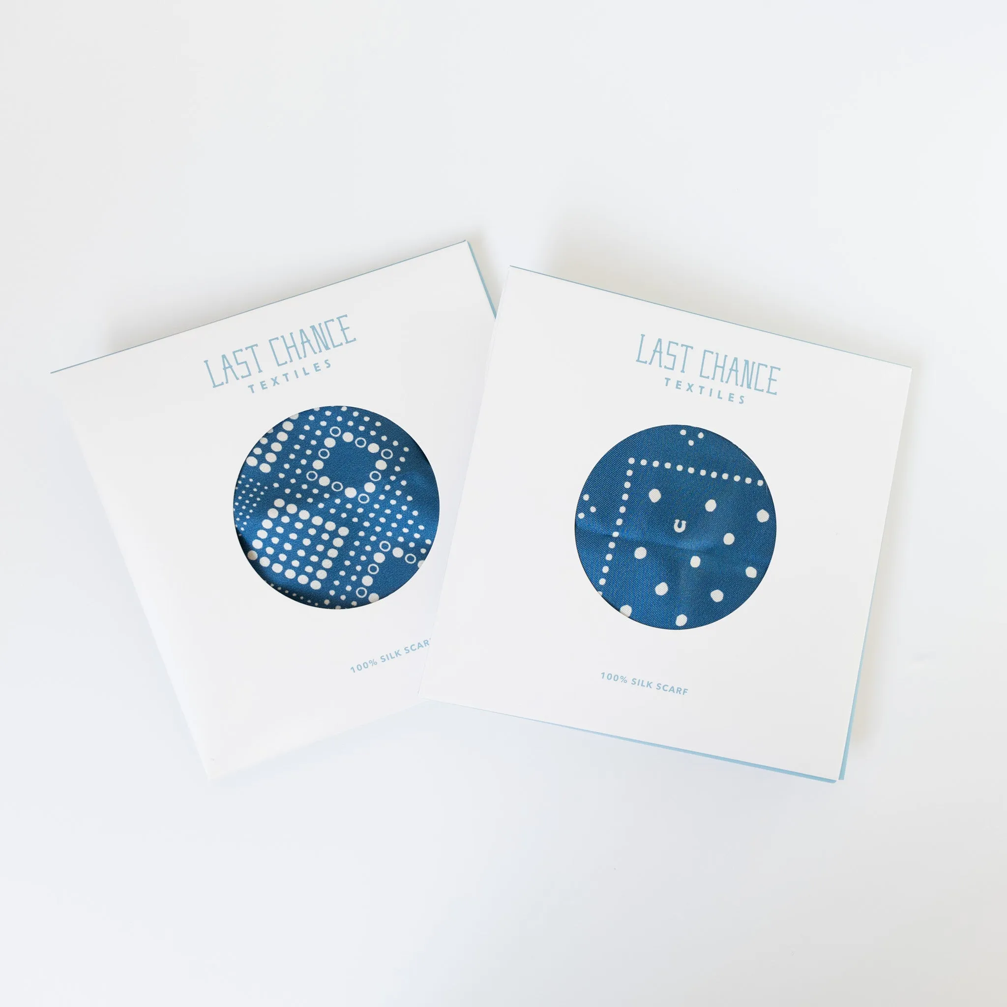 Silk Twill Scarf - Daisy in Denim Blue sold by Last Chance Textiles product image thumbnail 4