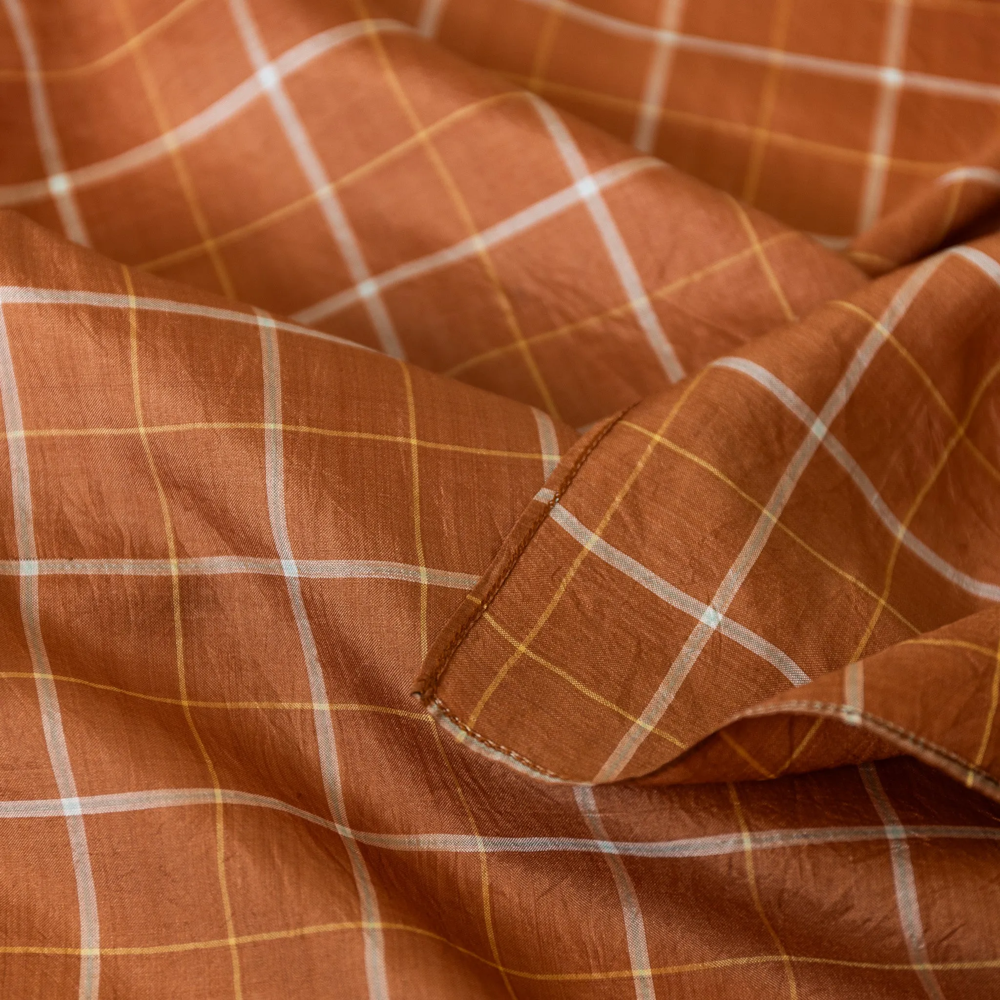 Light Silk Cowboy Scarf - Odel in Tobacco sold by Last Chance Textiles product image thumbnail 4