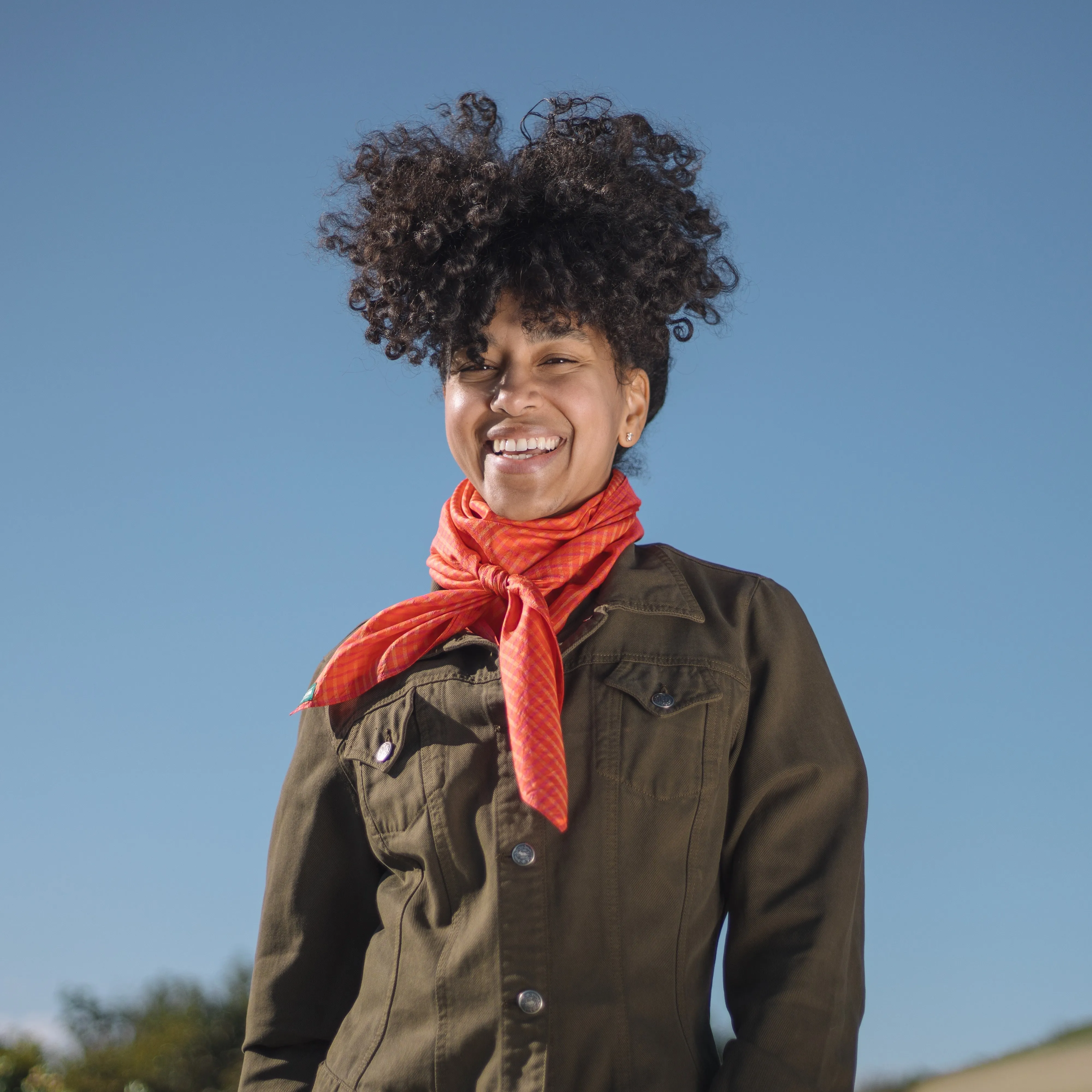 Light Silk Cowboy Scarf - Janie in Hot Tamale sold by Last Chance Textiles product image thumbnail 2