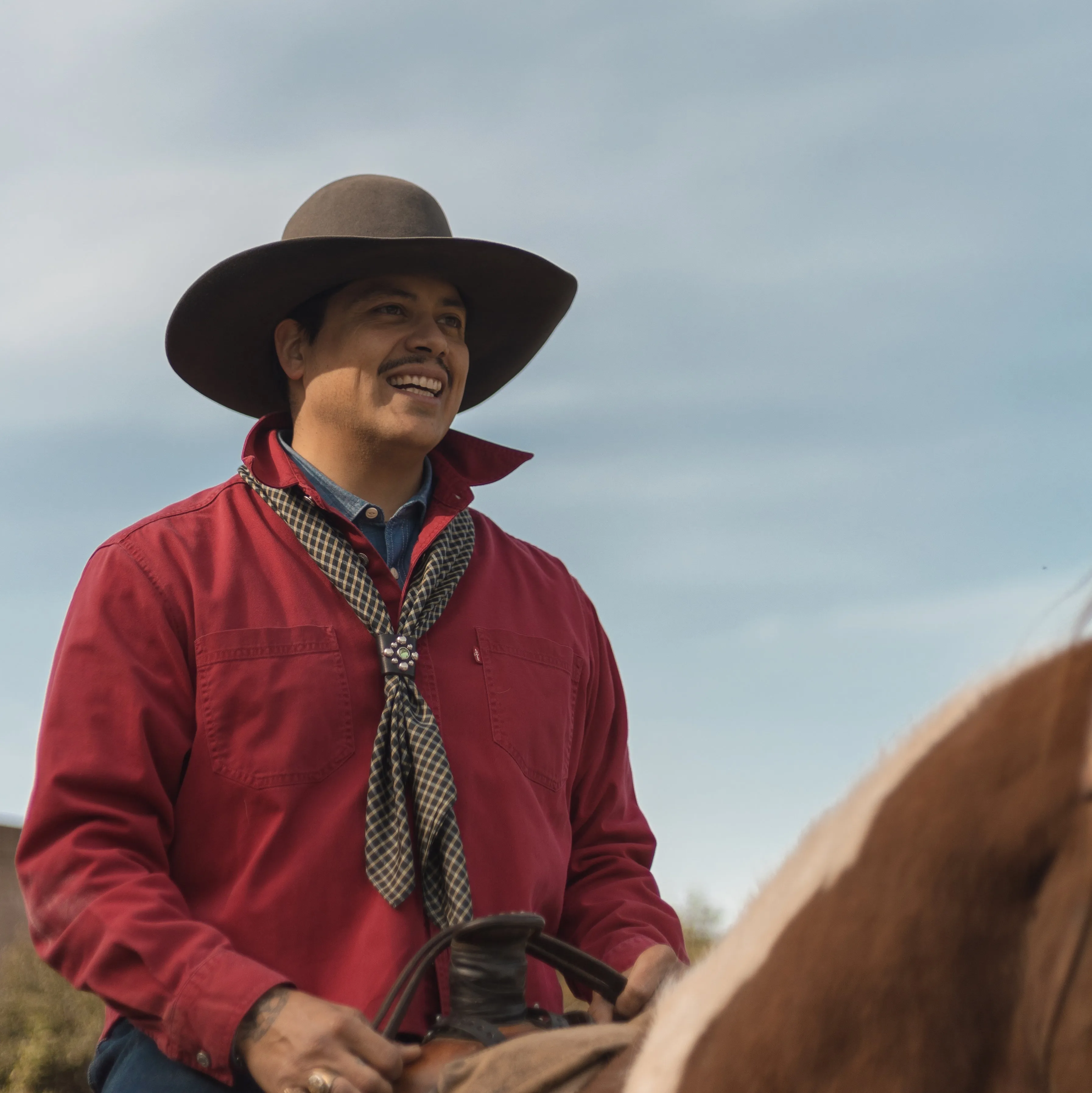Light Silk Cowboy Scarf - Janie in Midnight sold by Last Chance Textiles
